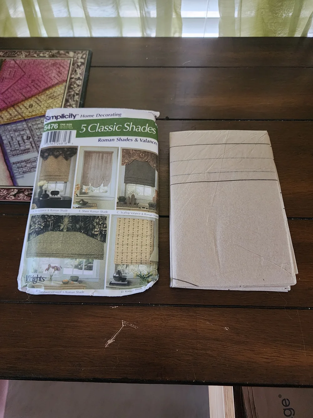Simplicity Roman Shade Fabric Kit in Beige